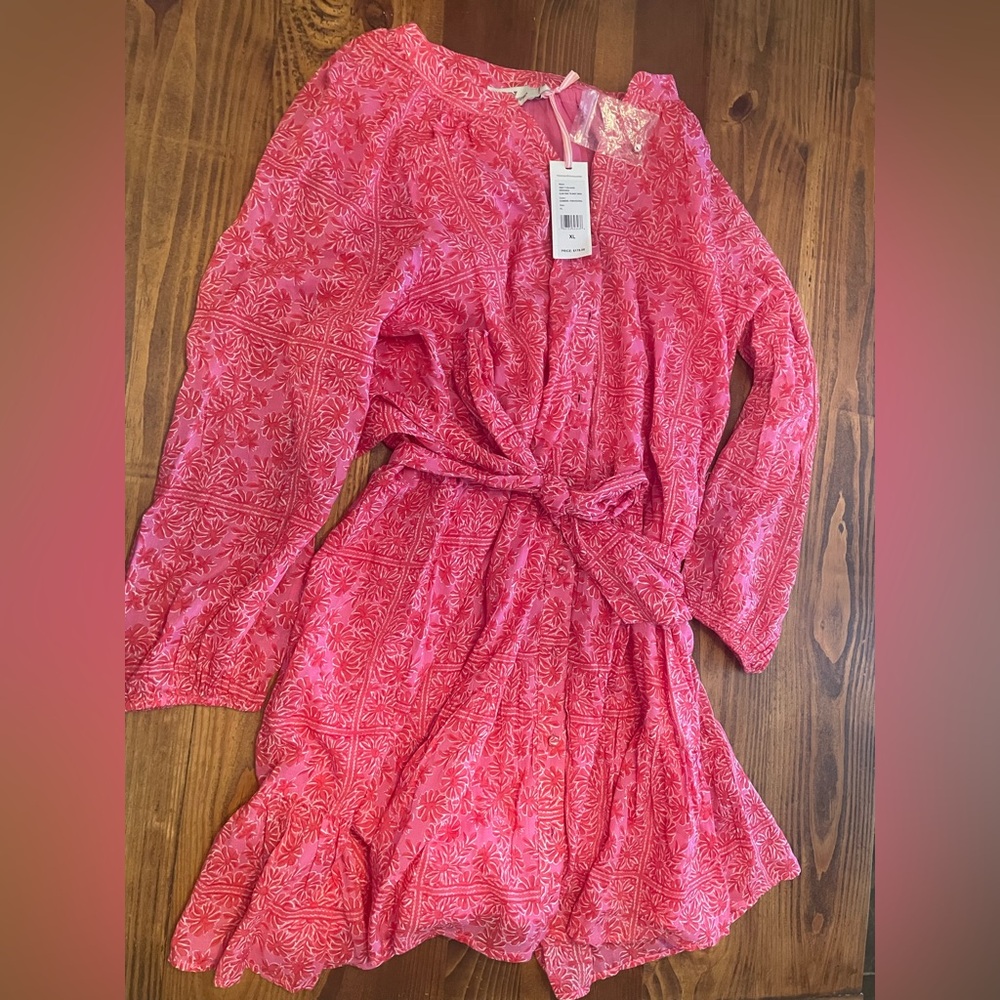 NWT $178 size 16 Vineyard Vines Pink Floral Women’s Pink Dress